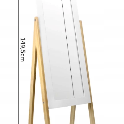 Stojací zrcadlo MADOX - bílé / hnědé