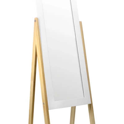 Stojací zrcadlo MADOX - bílé / hnědé