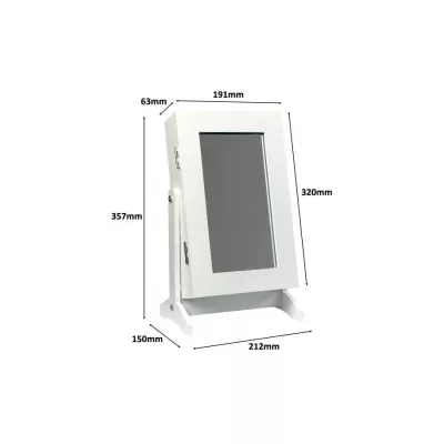 Stolní zrcadlo MADOX - bílé