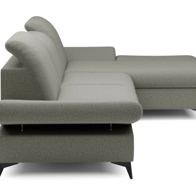 Rohová rozkládací sedací souprava BROCKVILE - ocelová šedá, pravý roh