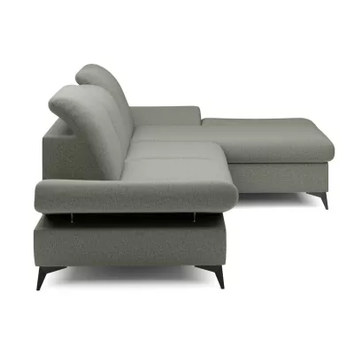 Rohová rozkládací sedací souprava BROCKVILE - ocelová šedá, pravý roh