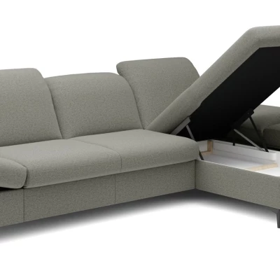 Rohová rozkládací sedací souprava BROCKVILE - ocelová šedá, pravý roh