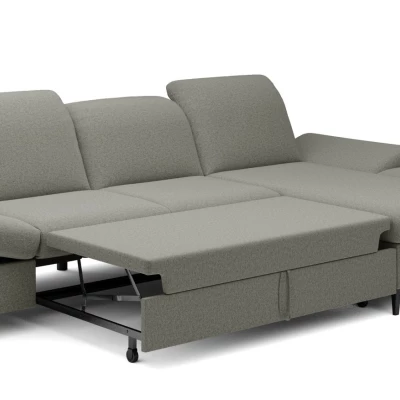 Rohová rozkládací sedací souprava BROCKVILE - ocelová šedá, pravý roh