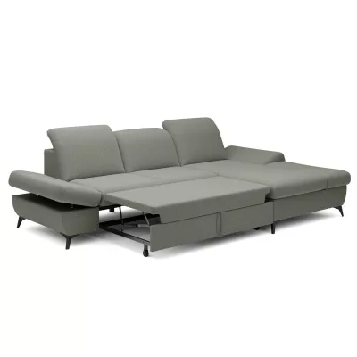 Rohová rozkládací sedací souprava BROCKVILE - ocelová šedá, pravý roh