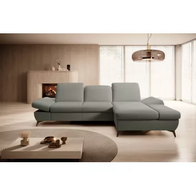 Rohová rozkládací sedací souprava BROCKVILE - ocelová šedá, pravý roh