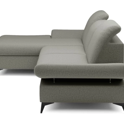 Rohová rozkládací sedací souprava BROCKVILE - ocelová šedá, levý roh