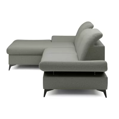 Rohová rozkládací sedací souprava BROCKVILE - ocelová šedá, levý roh