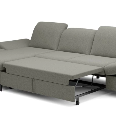 Rohová rozkládací sedací souprava BROCKVILE - ocelová šedá, levý roh