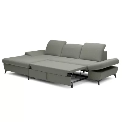 Rohová rozkládací sedací souprava BROCKVILE - ocelová šedá, levý roh