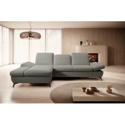 Rohová rozkládací sedací souprava BROCKVILE - ocelová šedá, levý roh