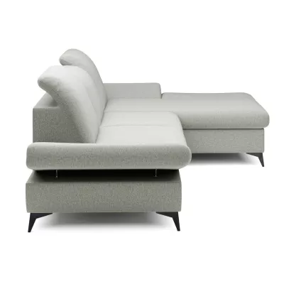 Rohová rozkládací sedací souprava BROCKVILE - světlá šedá, pravý roh