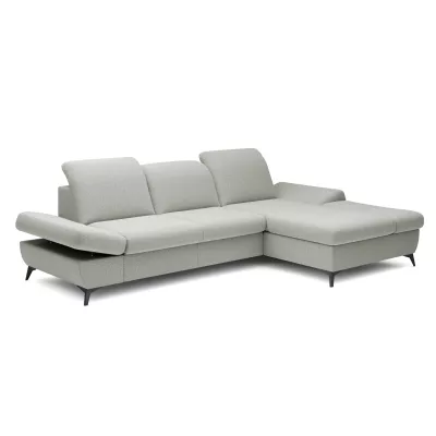 Rohová rozkládací sedací souprava BROCKVILE - světlá šedá, pravý roh