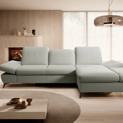 Rohová rozkládací sedací souprava BROCKVILE - světlá šedá, pravý roh