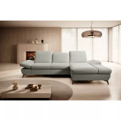 Rohová rozkládací sedací souprava BROCKVILE - světlá šedá, pravý roh