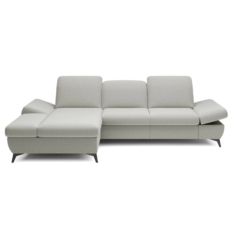 Rohová rozkládací sedací souprava BROCKVILE - světlá šedá, levý roh