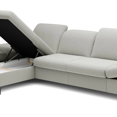 Rohová rozkládací sedací souprava BROCKVILE - světlá šedá, levý roh
