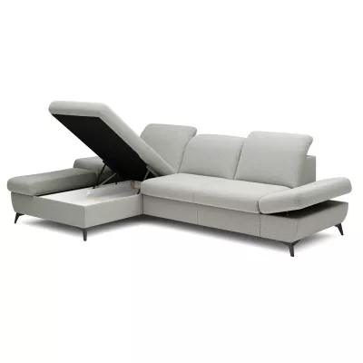 Rohová rozkládací sedací souprava BROCKVILE - světlá šedá, levý roh