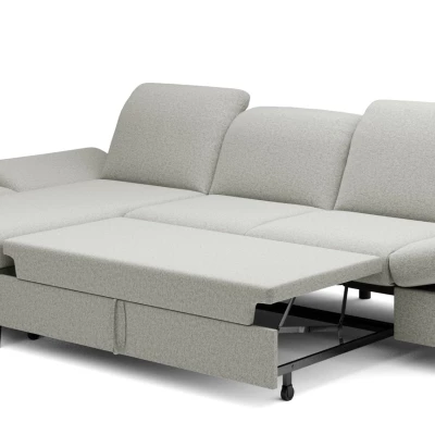 Rohová rozkládací sedací souprava BROCKVILE - světlá šedá, levý roh