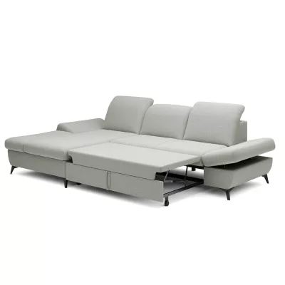 Rohová rozkládací sedací souprava BROCKVILE - světlá šedá, levý roh