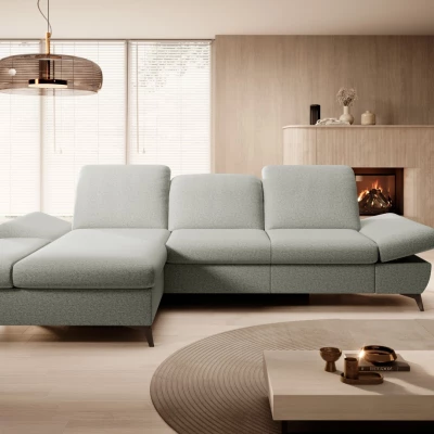 Rohová rozkládací sedací souprava BROCKVILE - světlá šedá, levý roh