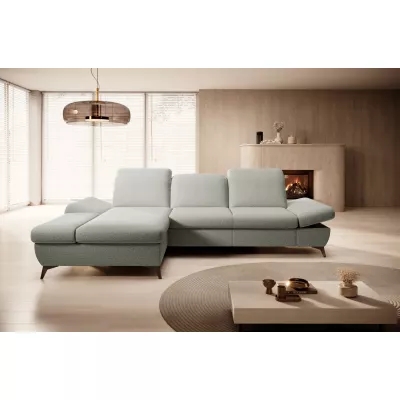 Rohová rozkládací sedací souprava BROCKVILE - světlá šedá, levý roh