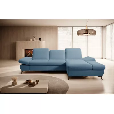 Rohová rozkládací sedací souprava BROCKVILE - modrá 1, pravý roh