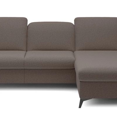 Rohová rozkládací sedací souprava BROCKVILE - tmavá čokoládová, pravý roh