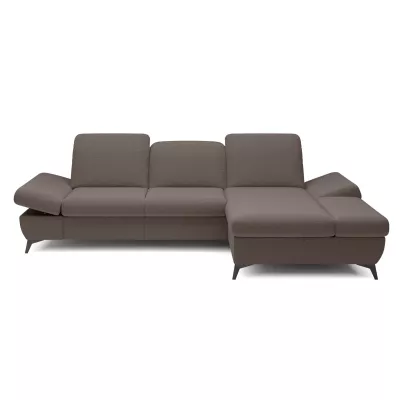 Rohová rozkládací sedací souprava BROCKVILE - tmavá čokoládová, pravý roh