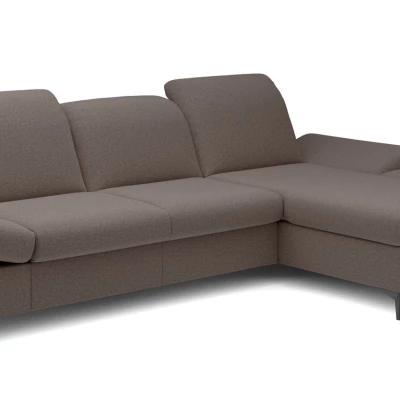 Rohová rozkládací sedací souprava BROCKVILE - tmavá čokoládová, pravý roh