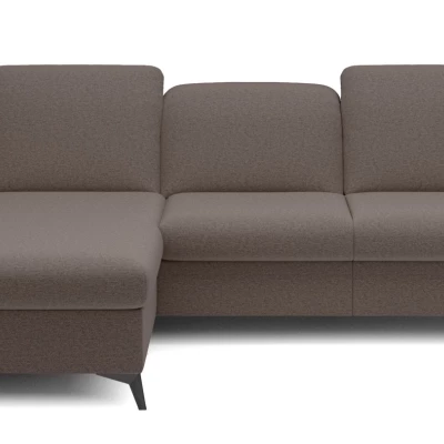 Rohová rozkládací sedací souprava BROCKVILE - tmavá čokoládová, levý roh