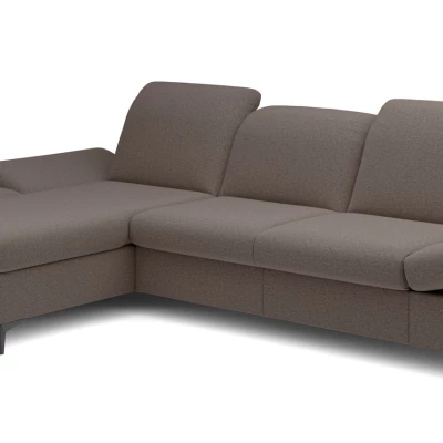 Rohová rozkládací sedací souprava BROCKVILE - tmavá čokoládová, levý roh