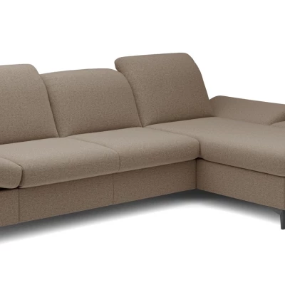 Rohová rozkládací sedací souprava BROCKVILE - hnědá, pravý roh