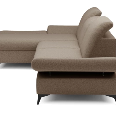 Rohová rozkládací sedací souprava BROCKVILE - hnědá, levý roh