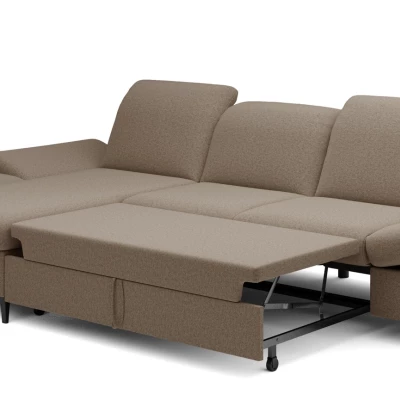 Rohová rozkládací sedací souprava BROCKVILE - hnědá, levý roh