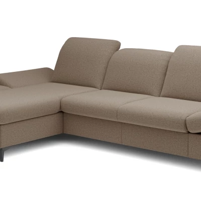 Rohová rozkládací sedací souprava BROCKVILE - hnědá, levý roh