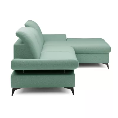 Rohová rozkládací sedací souprava BROCKVILE - světlá zelená, pravý roh