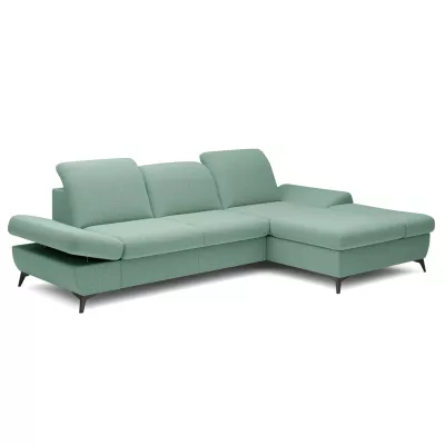 Rohová rozkládací sedací souprava BROCKVILE - světlá zelená, pravý roh