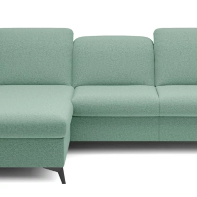 Rohová rozkládací sedací souprava BROCKVILE - světlá zelená, levý roh