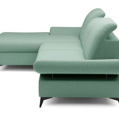 Rohová rozkládací sedací souprava BROCKVILE - světlá zelená, levý roh
