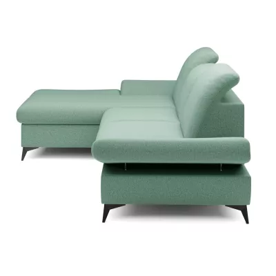 Rohová rozkládací sedací souprava BROCKVILE - světlá zelená, levý roh