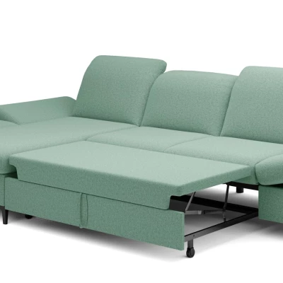 Rohová rozkládací sedací souprava BROCKVILE - světlá zelená, levý roh