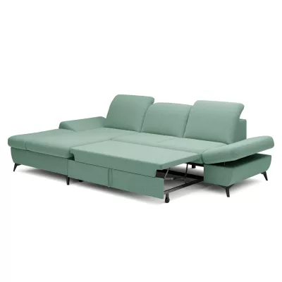 Rohová rozkládací sedací souprava BROCKVILE - světlá zelená, levý roh