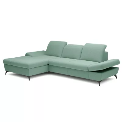 Rohová rozkládací sedací souprava BROCKVILE - světlá zelená, levý roh