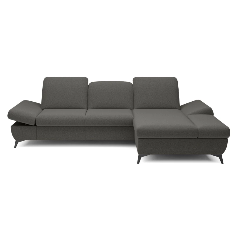 Rohová rozkládací sedací souprava BROCKVILE - šedozelená, pravý roh