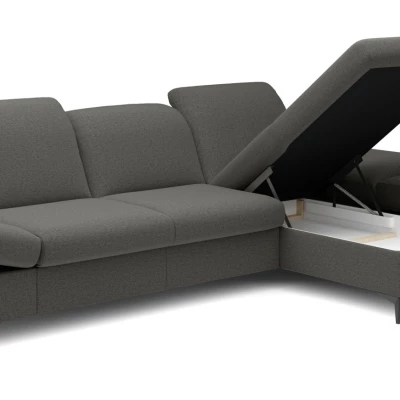 Rohová rozkládací sedací souprava BROCKVILE - šedozelená, pravý roh