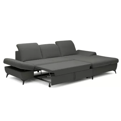 Rohová rozkládací sedací souprava BROCKVILE - šedozelená, pravý roh