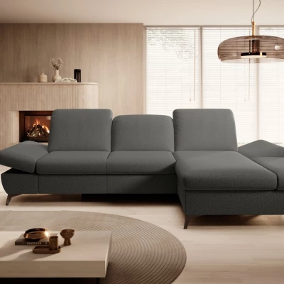 Rohová rozkládací sedací souprava BROCKVILE - šedozelená, pravý roh