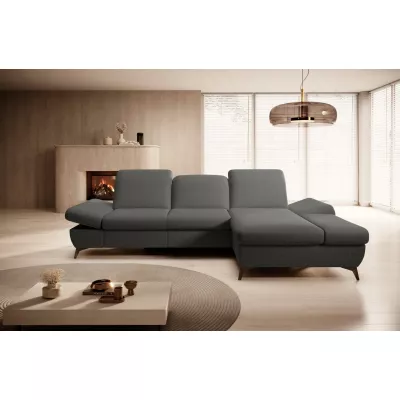 Rohová rozkládací sedací souprava BROCKVILE - šedozelená, pravý roh