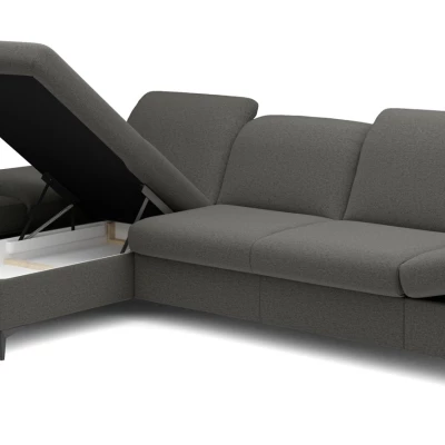 Rohová rozkládací sedací souprava BROCKVILE - šedozelená, levý roh