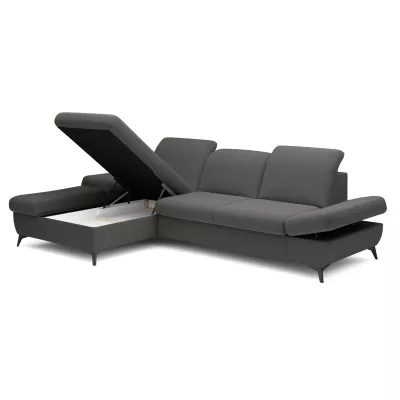 Rohová rozkládací sedací souprava BROCKVILE - šedozelená, levý roh